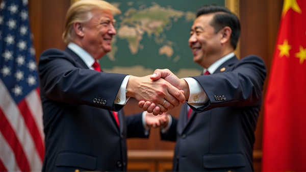 Kiinan kauppasopimus 'Kättely', odottaa Trumpin ja Xin lopullista hyväksyntää